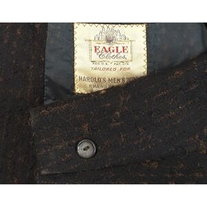 Vintage 60's-70's Eagle Clothes 3 Button Sport Coat Blazer 42 Slim Wool Textured